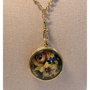 1928 Jewelry Floral Locket‎ Necklace Women